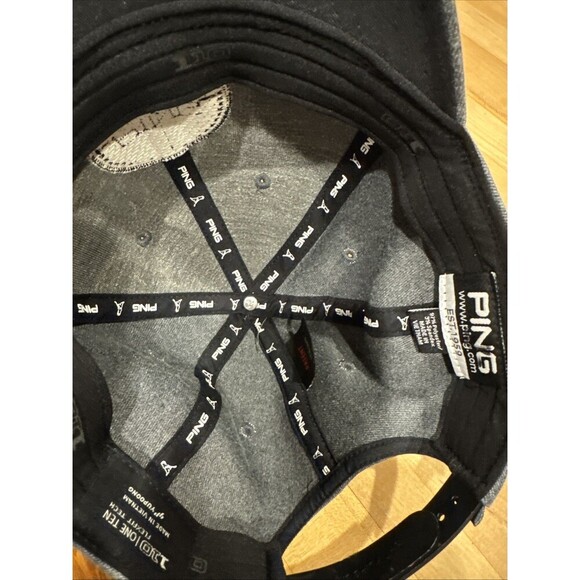 Adult Ping Flex Fit Tech 110 PGA Tour SnapBack Hat Cap Gray Adjustable - Picture 2 of 6